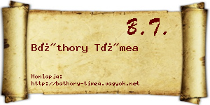 Báthory Tímea névjegykártya